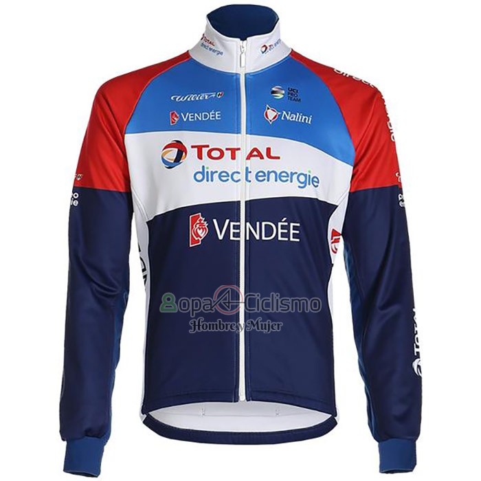 Direct Energie Ropa Ciclismo Culotte Largo 2020 Hombre Mangas Largas Profundo Azul Rojo